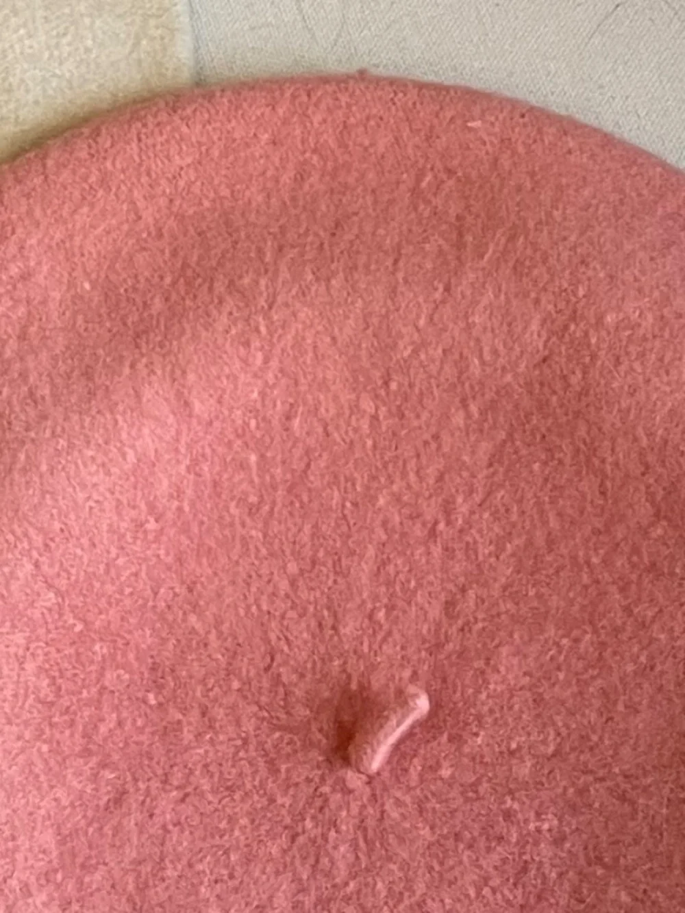 Voila! Set of two adult size wool berets - cream and pale pink